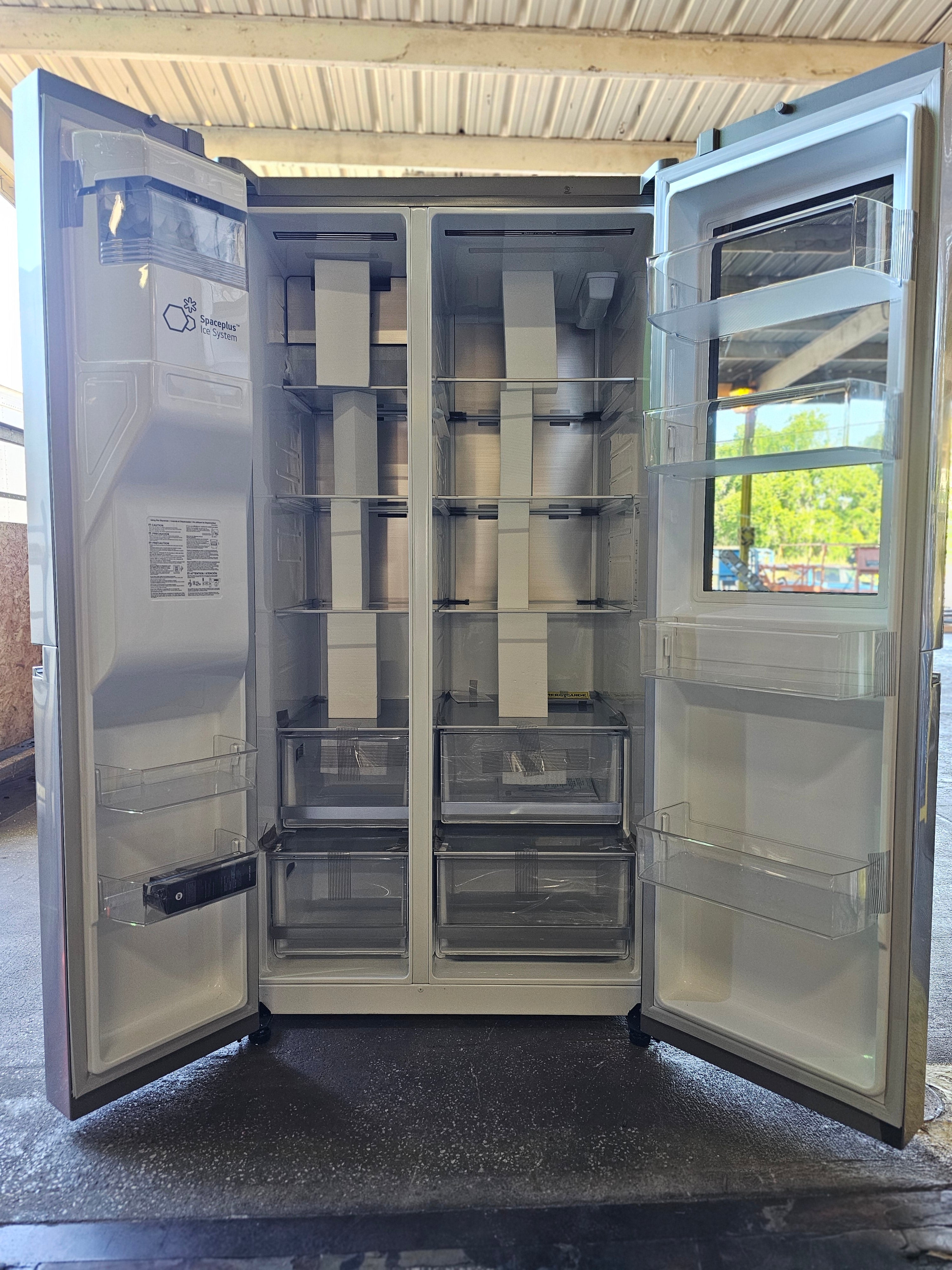 LG 27 cu. ft. Side by Side Smart Refrigerator InstaView and Craft Ice in PrintProof Stainless Steel
